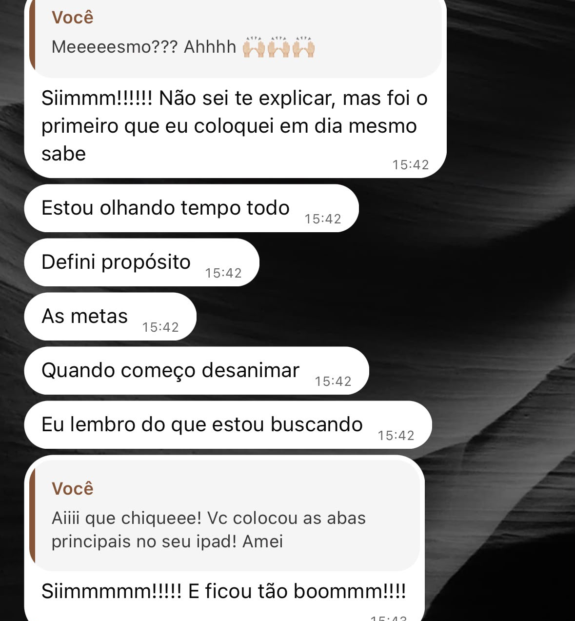 Depoimento de aluna sobre definir propósito e metas para manter a motivação